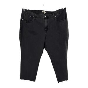Madewell The Curvy Plus Perfect Vintage Straight Jean black size 28W